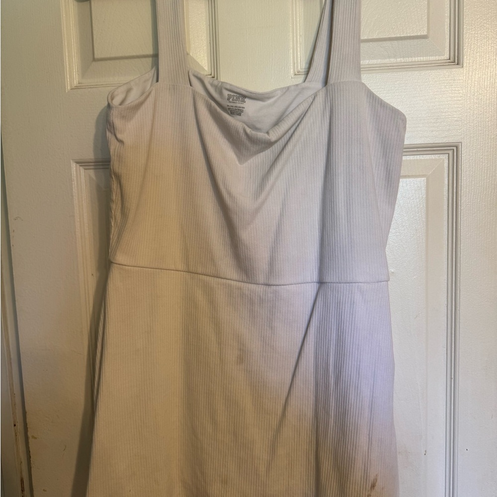 Victoria's Secret White Sleeveless Scoop Neck Sundress